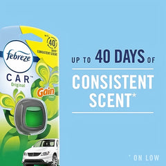 Febreze Car Air Freshener Vent Clip Linen & Sky Scent, .06 oz. Car Vent Clip, 2 clips, 2 Packs