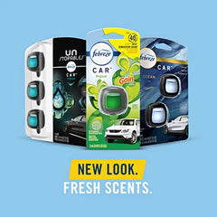 Febreze Car Vent Clip Linen & Sky Air Freshener (Pack of 4)