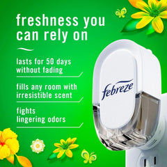 Febreze Plug Air Freshener, Gain Original + Gain Moonlight Breeze (5 Refills)