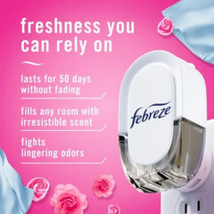 Febreze Fade Defy Plug Downy April Fresh Scent Air Freshener Refill - 3 ct