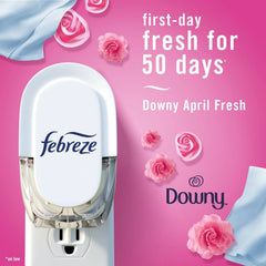 Febreze Odor-Fighting Fade Defy PLUG Air Freshener,Downy April Fresh, Mediterranean Lavender, 87 fl. oz. Oil Refills, 4 Refills (2 of Each)