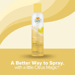 Citrus Magic Odor Eliminating Air Freshener Spray, Tropical Lemon, 3-Ounce, Pack of 3
