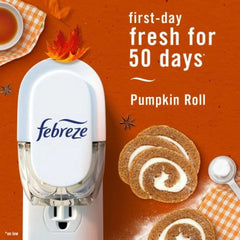 Febreze Odor-Fighting Fade Defy PLUG Air Freshener Pumpkin Roll Oil Refill