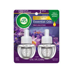Air Wick Plug-In Scented Oil Air Freshener Warmer Refills, Black Lotus and Violet, 2 Count