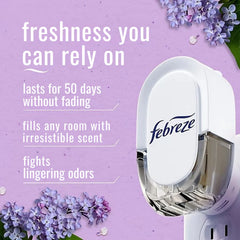 Febreze Plug Scented Oil Refill Southern Lilac Mornings, 0.87 fl oz, 2-Pack