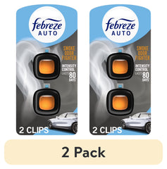 Febreze AUTO Car Air Freshener, Odor-Fighting Car Vent Clip, Smoke Odor Fighter, 2 Count