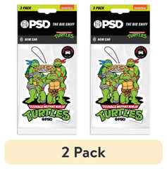 PSD Big Sniff Teenage Mutant Ninja Turtle Hanging Air Fresheners 3 pack with New Car Scent