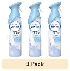 (3 pack) Febreze Air Freshener Spray, Odor-Fighting Room Spray, Linen & Sky, 8.8oz