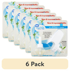 (6 pack) Great Value Scented Oil Warmer Air Freshener & Linen Fresh Starter Kit