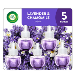 Air Wick Plug-In Scented Oil Air Freshener Warmer Refills, Lavender and Chamomile, 5 Count