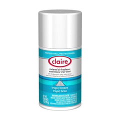 Claire Metered Air Freshener, 7 oz Aerosol Spray, Tropic Breeze, 12/Carton