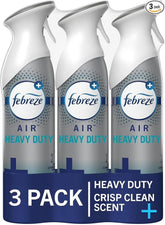 Febreze Air Freshener Spray, Heavy Duty Crisp Clean Scent, Odor Eliminator For Strong Odors, 8.8 Oz (Pack Of 3)