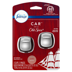 Febreze Car Air Freshener Vent Clips, Original Old Spice Scent, 2 count