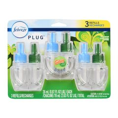 Febreze Plug In Air Freshener, Odor-Fighting Scented Oil Refill, Gain Original, 3 Refills