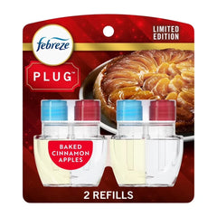 Febreze Plug In Air Freshener, Odor-Fighting Oil Refill, Baked Cinnamon Apples, 2 Refill