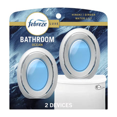 Febreze Bath Air Freshener, Odor-Fighting Ocean Scent, 2 Count