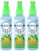 Febreze To Go Fabric Odor-Eliminating Refresher with Gain Original Scent, 2.8 Fl Oz, 3 Pack