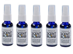 Scent Bomb Air Freshener Spray, 100 % Oil Based Concentrated Air Freshener, Air Freshener Spray for Car, Room, Bathroom and Odor Eliminator, Gardenia, 5 Pack