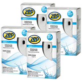 Zep Microtech Starter Kit Metered Air Freshener Dispenser and One Crisp & Clean Fragrance Refill - 3 Ounce (Case of 4) ZUMFKIT14 - Great for Odor Control in Kitchen, Bathroom, Bedroom, and MORE