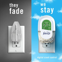 Febreze Plug In Air Freshener Odor-Fighting Scented Oil Refill Linen & Sky Scent Refills 3 ct - 5 Pack