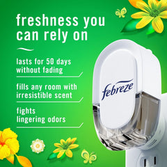 Febreze Plug In Air Freshener, Odor-Fighting Scented Oil Refill, Gain Scent, 4 Refills