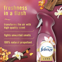 Febreze Air Freshener Spray, Odor-Fighting Room Spray, Vanilla Suede Scent, 8.8oz, 1 Count