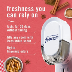 Febreze Odor-Fighting Fade Defy PLUG Air Freshener Apple Cider Oil Refill