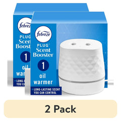 (2 pack) Febreze Plug Scent Booster, Air Freshener, Scented Oil Air Freshener Diffuser, Starter Kit Device