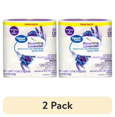 Great Value Automatic Air Freshener Spray Refill, Blooming Lavender, 2-6.17 oz, 2 pieces