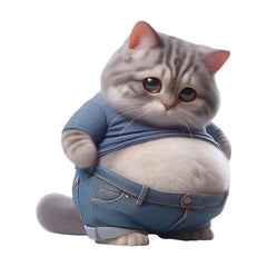 BQLQBQLQ E Cross-Border New Acrylic Plane Funny Creative Fat Cat Car Air Outlet Decoration Aromatherapy Cute Orna