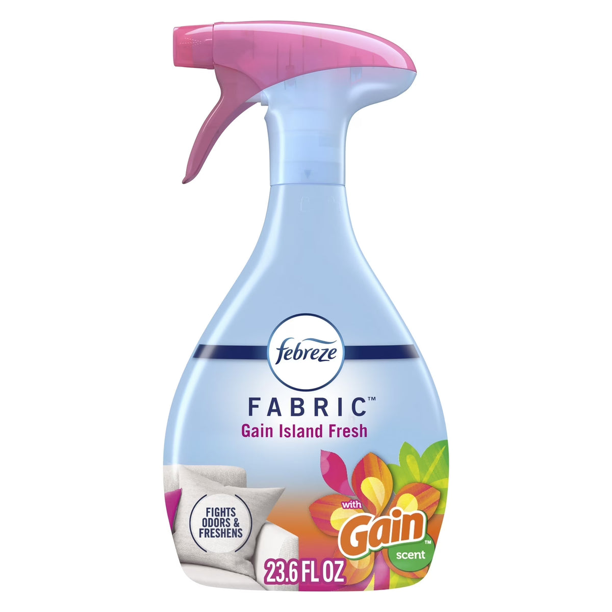 (2pack) Febreze Fabric Spray Air Freshener, Odor-Fighting Fabric Refresher, Gain Island Fresh, 23.6 fl oz
