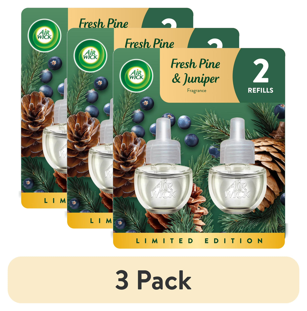 Air Wick Plug-In Air Freshener Scented Oil Refills,Honeysuckle and Raspberry, 2 Count