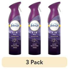 (3 pack) Febreze Air Freshener Spray, Odor-Fighting Room Spray, Mountain, 8.8oz, 2 Count