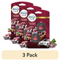 Febreze Car Air Freshener, Odor-Fighting Auto Car Vent Clip, Cranberry Crumble, 2 Count