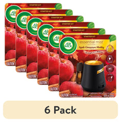 Air Wick Essential Mist Fall Scented Oil Air Freshener Diffuser Starter Kit, Apple Cinnamon, 2 Piece