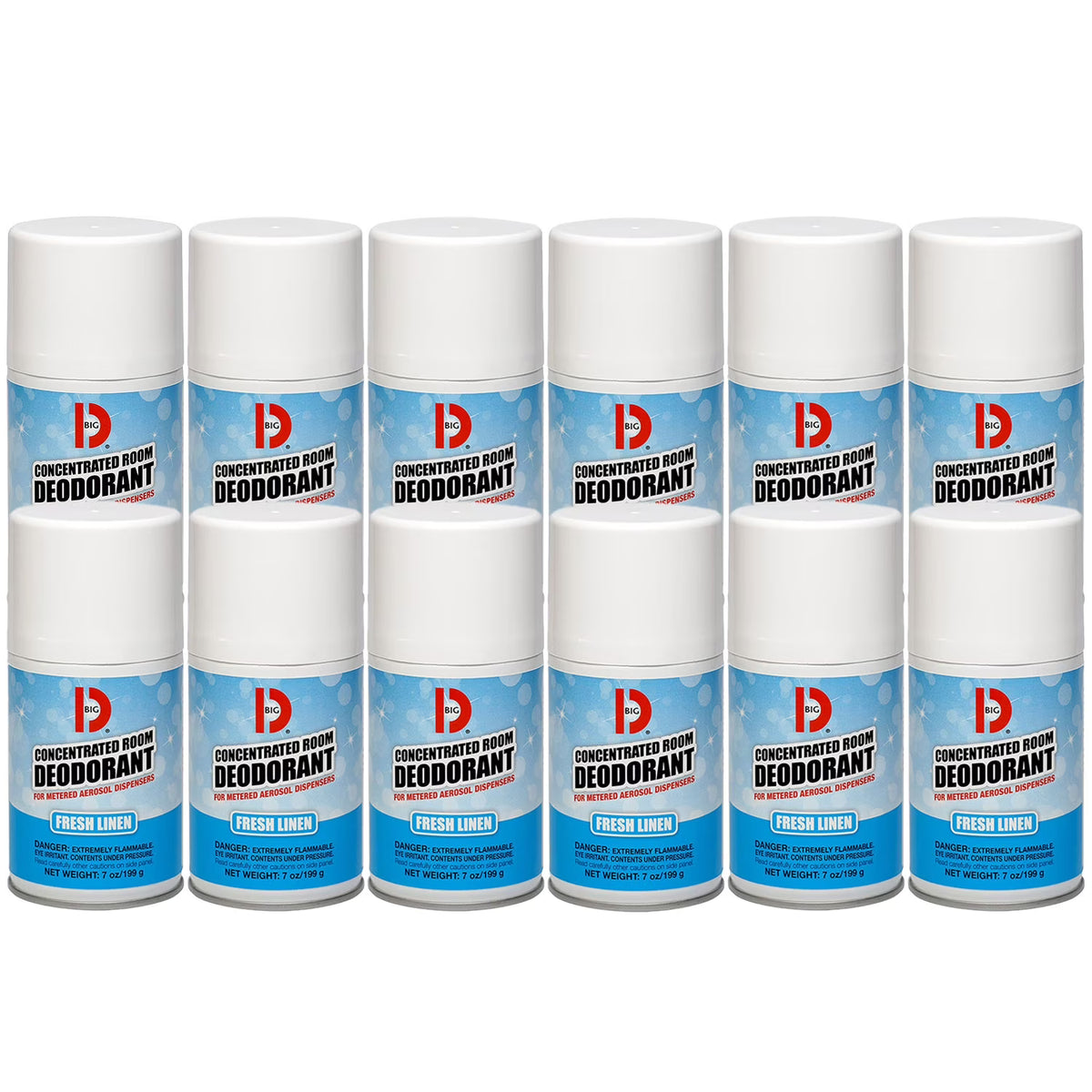 Metered Concentrated Room Deodorant, Fresh Linen Scent, 7 Oz Aerosol Spray, 12/box | Bundle of 2