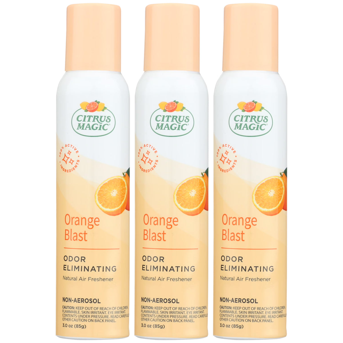 Citrus Magic Odor Eliminating Air Freshener Spray, Orange Blast, 3-Ounce, Pack of 3