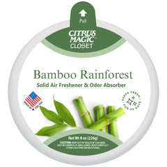 Citrus Magic For Closets Odor Absorbing Solid Air Freshener, Bamboo Rainforest, 8 oz