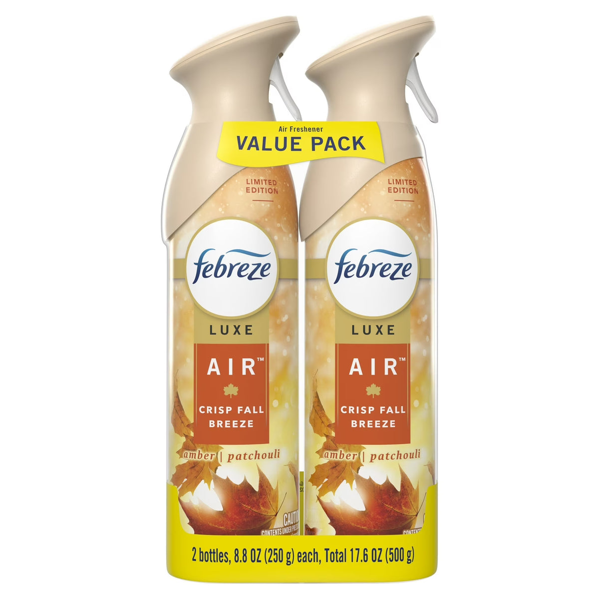 Febreze Air Freshener Spray, Odor-Fighting Room Spray, Crisp Fall Breeze Scent, 8.8oz, (3 pack of 2 bottles)
