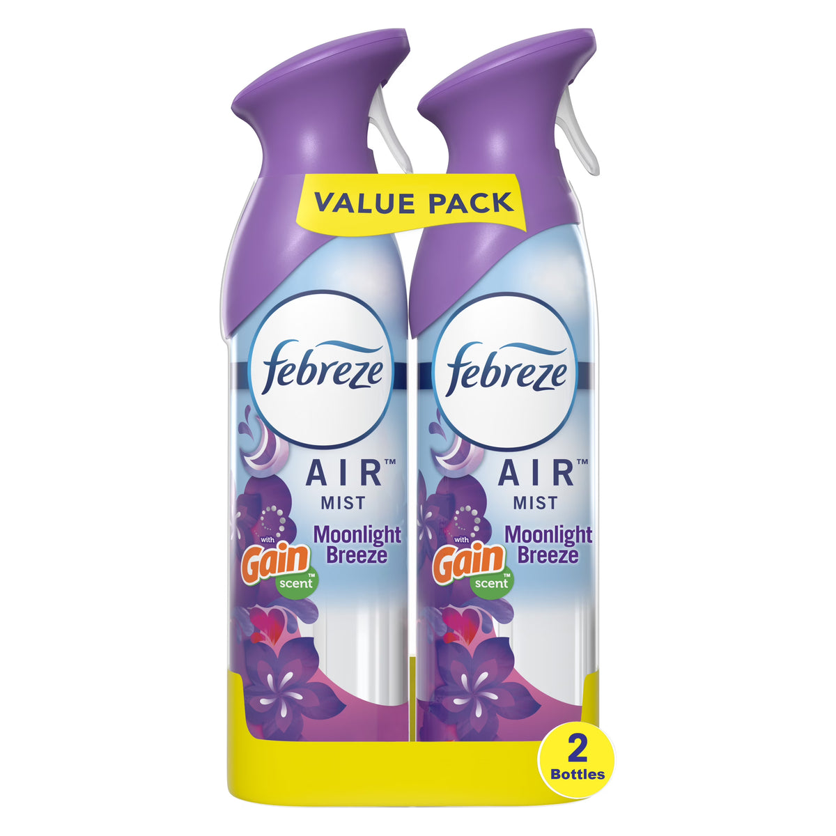 Febreze Air Freshener Spray, Odor-Fighting Room Spray, Gain Moonlight Breeze, 8.8oz, 2 Count