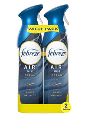 Febreze Air Freshener Spray, Odor-Fighting Room Spray, Ocean, 8.8oz, 2 Count