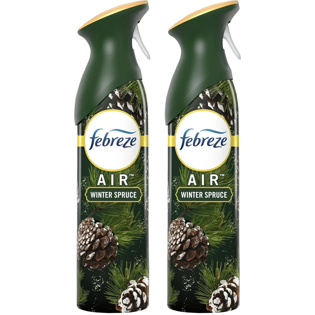 Febreze Air Freshener Winter Spruce, 2 Pack, Christmas Tree Pine Scent, Odor Eliminating Air Freshener Spray for Home and Bathroom, Limited Edition Holiday Collection, 8.8 oz Each
