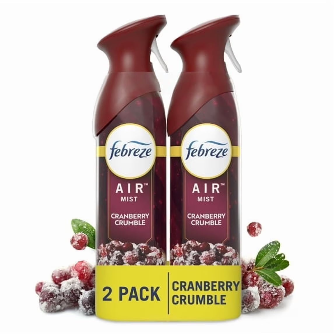 Febreze Air Mist, Odor-Fighting Air Freshener, Cranberry Crumble, 8.8 oz. Aerosol, (8 Sprays)
