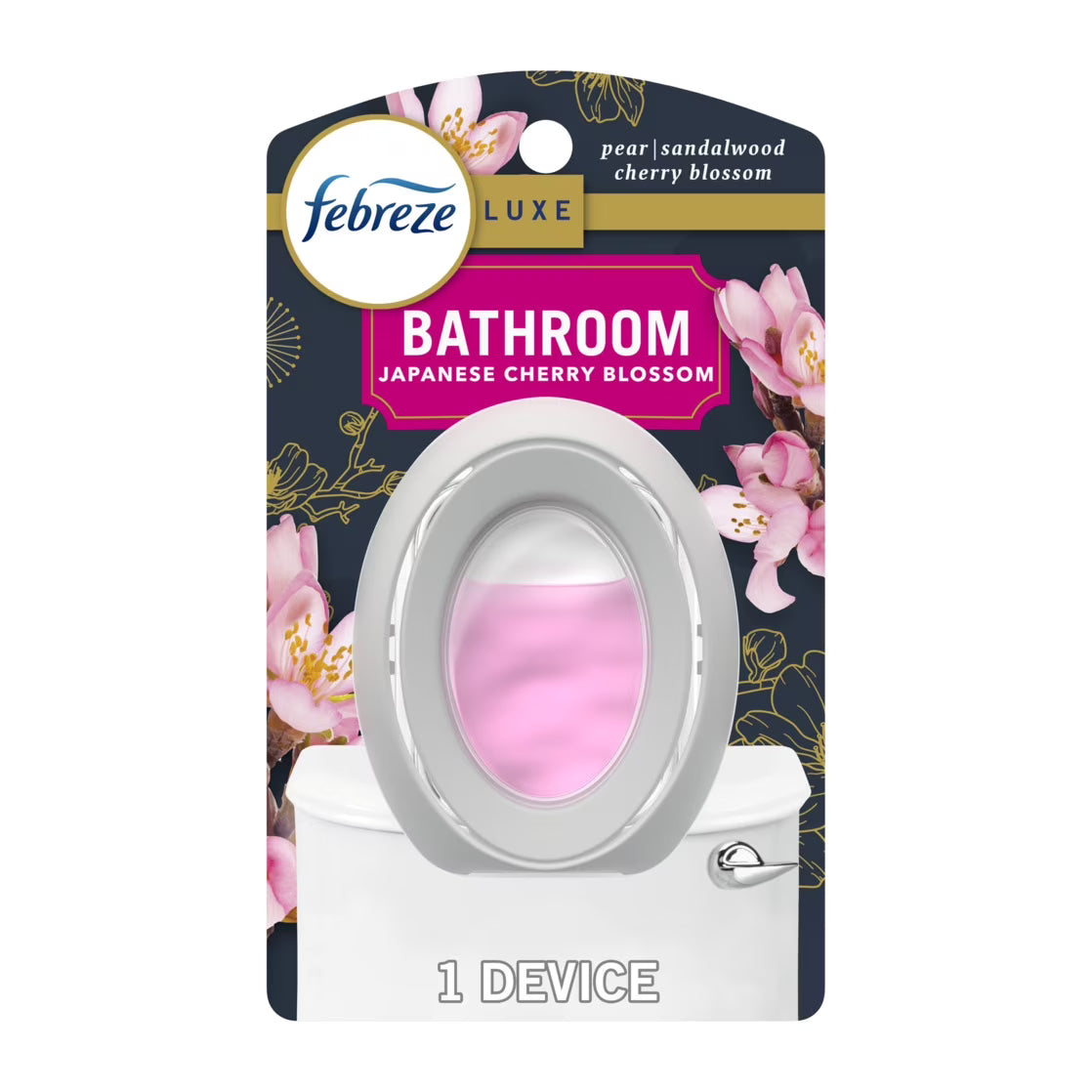 Febreze Bathroom Air Freshener, Odor-Fighting, Japanese Cherry Blossom Scent, 1 Count