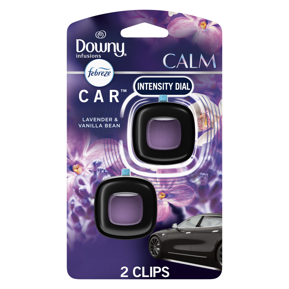 Febreze Odor Eliminating Car Air Freshener, Lavender & Vanilla Bean, 0.7 fl oz, 2 Count