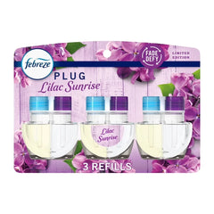 Febreze Plug In Air Freshener Scented Oil Refill Lilac Sunrise, 3ct