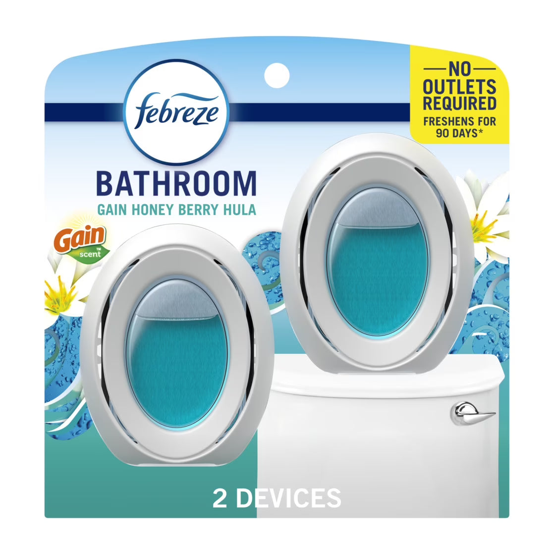 Febreze BATH Air Freshener Gain Honey Berry Hula, 2 count