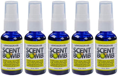 Scent Bomb Air Freshener Spray, 100 % Oil Based Concentrated Air Freshener, Air Freshener Spray for Car, Room, Bathroom and Odor Eliminator, Lemongrass, 5 Pack